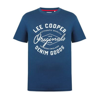 Koszulka Lee Cooper Logo niebieska, Rozmiar L