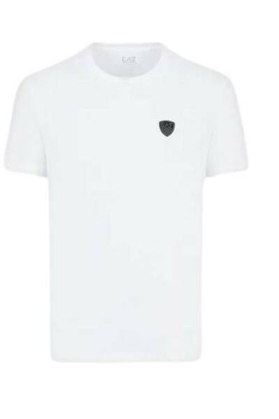 Emporio Armani bawełniany T-shirt męska biały krótki rękaw, Rozmiar M