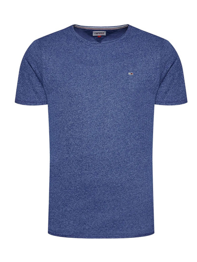 Tommy Jeans T-shirt męski niebieski Indigo 100% bawełna, Rozmiar S