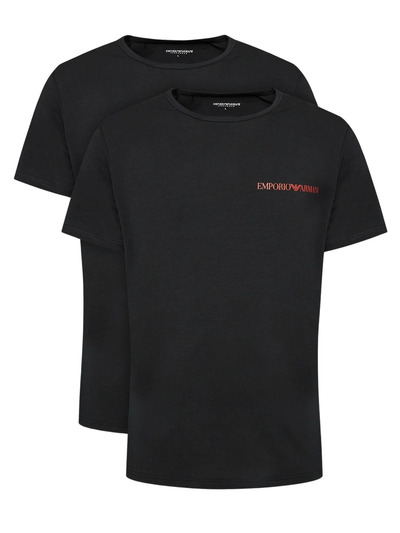 Emporio Armani czarny T-shirt męski 2 szt., Rozmiar S