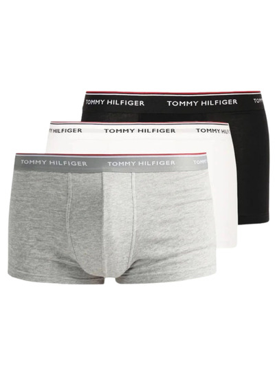 Tommy Hilfiger Bokserki Męskie 3-Pack – Czarny/Szary/Biały, Rozmiar L