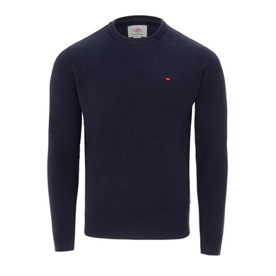 Lee Cooper sweter męski granatowy, długi rękaw, dekolt okrągły, Rozmiar XL