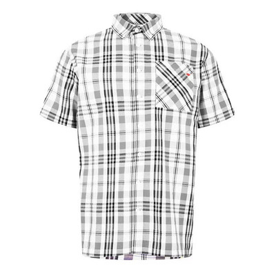 Lee Cooper koszula męska w białą kratkę Smart Casual, Rozmiar M