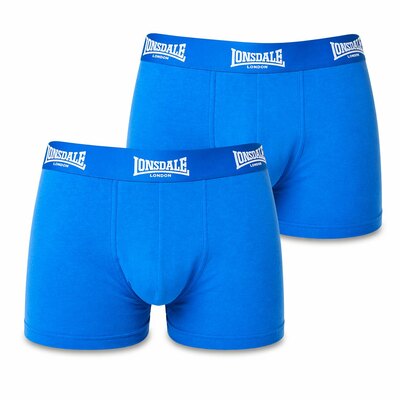 Bokserki męskie Lonsdale Trunk 2-pak niebieskie bawełna LYCRA, Rozmiar XXL