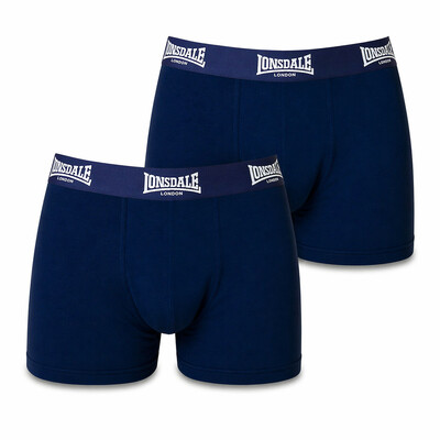 Bokserki męskie Lonsdale Trunk 2-pak granatowe bawełna LYCRA, Rozmiar M