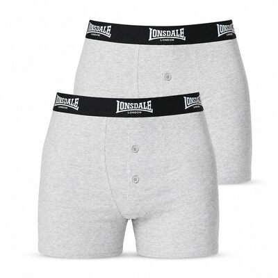 Lonsdale bokserki męskie 2 szt szare bawełna komplet, Rozmiar 4XL