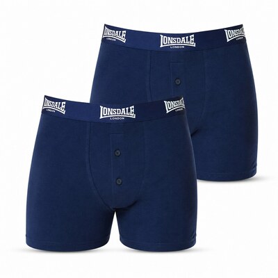 Lonsdale bokserki męskie 2 szt granatowe bawełna komplet, Rozmiar 3XL