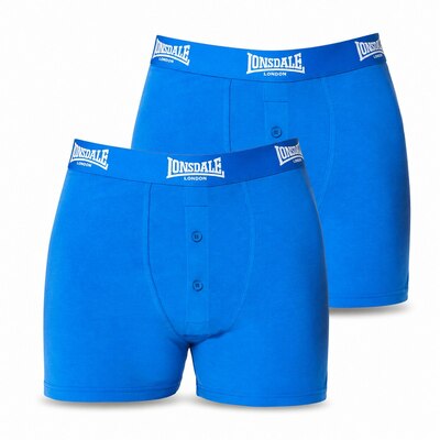 Lonsdale bokserki męskie 2 szt niebieskie bawełna komplet, Rozmiar XXL
