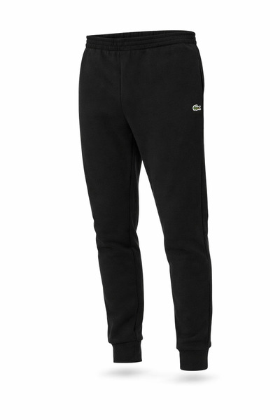 Spodnie dresowe męskie Lacoste XH9624 Slim Fit czarne z logo, Rozmiar M