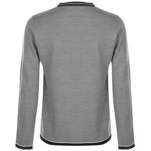 sweter szary widok z tyłu