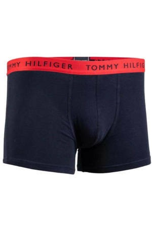 bokserki granatowe z czerwoną gumą