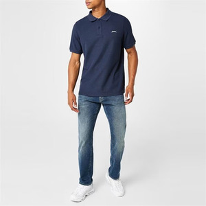 Slazenger: granatowe Polo Plain widok z przodu