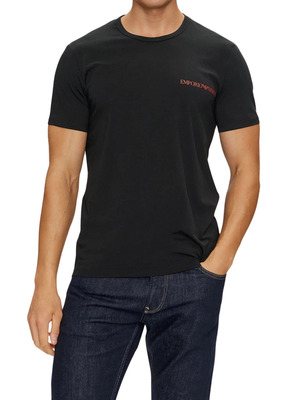 czarny T-shirt męski widok z przodu