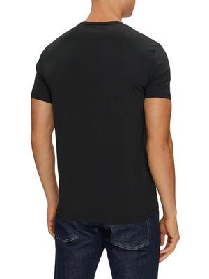 czarny T-shirt męski widok z tyłu