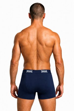 Bokserki  Lonsdale Trunk 2-pak granatowe bawełna LYCRA,