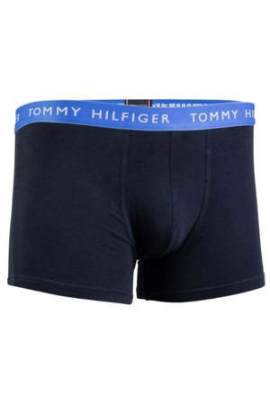 bokserki granatowe z niebieską gumą