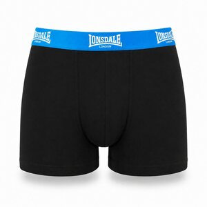 Bokserki Lonsdale Trunk 2-pak Czarne/Niebieskie z przodu