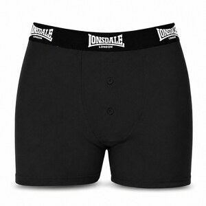 Lonsdale czarne męskie bokserki z przodu