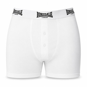 Lonsdale białe bokserki z przodu