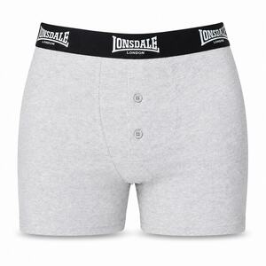 Lonsdale szare męskie bokserki z przodu