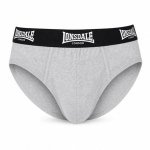 Lonsdale 2-pak bawełniane slipy szare z przodu