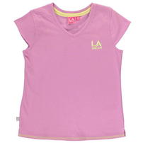 LA Gear V Neck koszulka dla dziewczynek, fioletowa, Rozmiar 13 lat