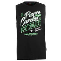 Pierre Cardin czarna koszulka męska bez rekawów, Rozmiar M