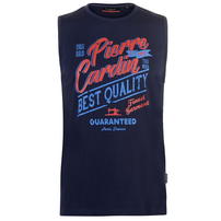 Pierre Cardin granatowa koszulka męska bez rekawów, Rozmiar M