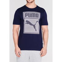 Puma T-shirt męski granatowy Box QT, Rozmiar M