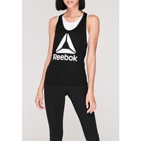 Reebok Logo Tank Top, koszulka damska, czarna, Rozmiar XS