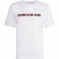 Calvin Klein Jeans Embroidery, koszulka męska, biała