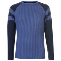 Pierre Cardin niebieski sweter męski Ribbed