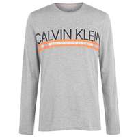 Calvin Klein szara koszulka męska z długim rękawem, Rozmiar XL