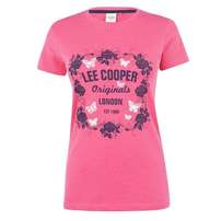 Lee Cooper CL, koszulka damska, różowa Marl