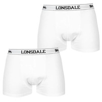 Lonsdale 2 szt. bokserki TRUNKI męskie białe