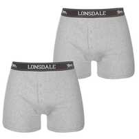 Lonsdale 2 szt. szare bokserki męskie, Rozmiar 4XL