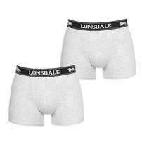Lonsdale 2 szt. szare, bokserki męskie TRUNKI