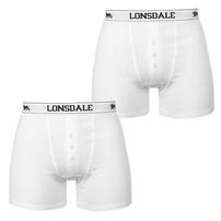 Lonsdale bokserki męskie, 2 sztuki, białe