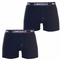 Lonsdale 2 sztuki, bokserki męskie, granatowe, Rozmiar XXL