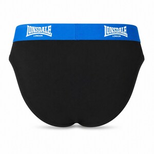Lonsdale 2-pak slipy czarne/niebieskie z tyłu
