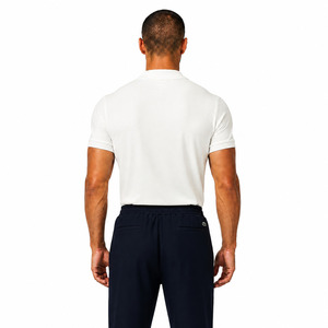 Lacoste polo męskie DH2050-00001 białe na modelu, widok z tyłu