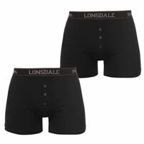 Lonsdale 2 sztuki, bokserki męskie, czarne