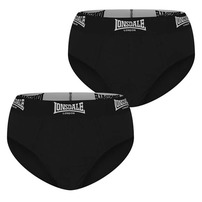 Lonsdale slipy męskie 2 sztuki czarne, Rozmiar XL