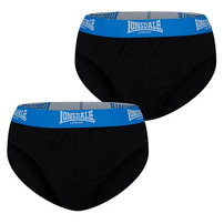 Lonsdale 2 szt. slipy męskie czarne