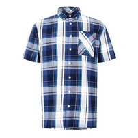 Lee Cooper koszula męska w kratkę biało-granatowa, Rozmiar XL