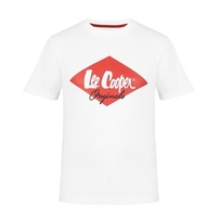 Koszulka Lee Cooper Logo biała, Rozmiar L