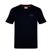 V dekolt czarna koszulka męska Lee Cooper Essentials, Rozmiar 3XL