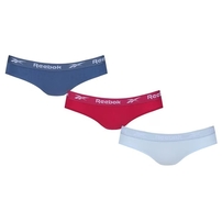 Reebok majtki damskie zestaw 3 szt. niebieskie, granatowe, różowe, Rozmiar S