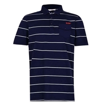 Lee Cooper polo koszulka granatowa męska w białe paski, Rozmiar L