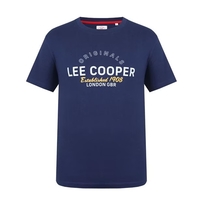 Lee Cooper Logo granatowy T-shirt męskie